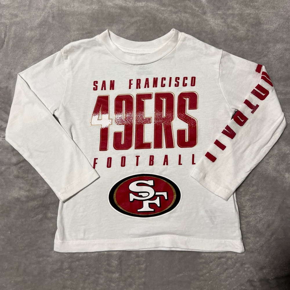 Preschool Toddler NFL San Francisco 49er White long sleeve shirt (S/4)